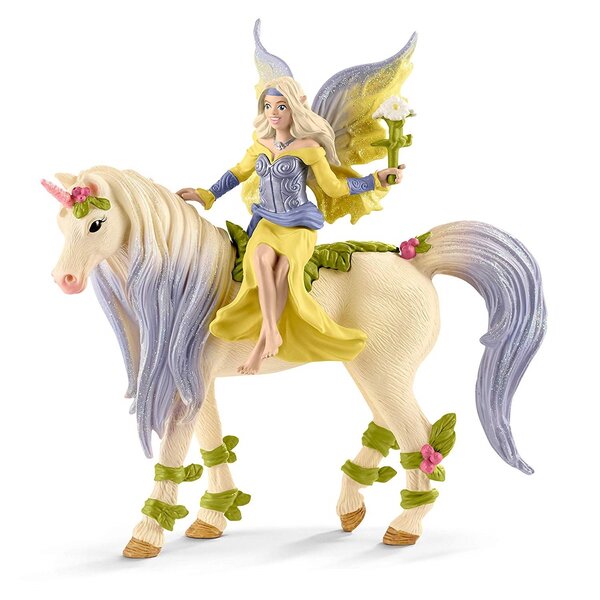 Schleich 70565 - Bayala Fée Sera avec la licorne aux fleurs