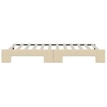 vidaXL Lit de jour avec gigogne sans matelas crème 90x200 cm