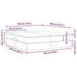 vidaXL Lit avec rangement et matelas Taupe 180 x 200 cm Polyester