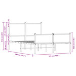 vidaXL Cadre de lit en métal sans matelas chêne fumé 120x190 cm