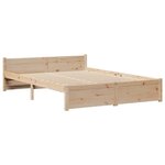vidaXL Lit bibliothèque sans matelas 140x200 cm bois massif de pin