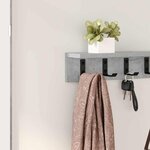 vidaXL Porte-manteau mural Gris béton 80 x 10 5 x 10 5 cm