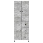 vidaXL Ensemble de Meubles 2 Pièces Gris béton Bois d'ingénierie