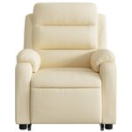 vidaXL Fauteuil inclinable Crème Tissu