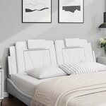 vidaXL Coussin de tête de lit blanc 160 cm similicuir