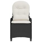vidaXL Fauteuil inclinable Noir 56 x 66 x 95 cm polyrotin
