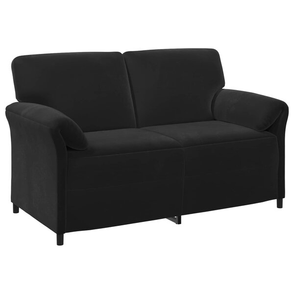 vidaXL Sofa 2 places Noir 158 x 83 x 95 cm Velours