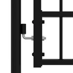 vidaXL Portail et sommet de lance Noir 406x223 cm Acier enduit poudre