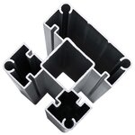 vidaXL Ensemble de panneau de clôture WPC 353x105 cm Noir