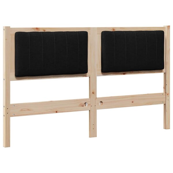 vidaXL Tête de lit capitonnée Marron 140 cm Pin massif