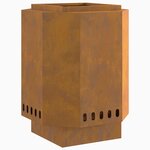 Foyer vidaXL SANS FUMÉE 38x38x51 cm en Acier Résistant aux Intempéries