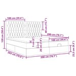 VidaXL Cadre de lit ottoman avec matelas noir 200x200cm tissu