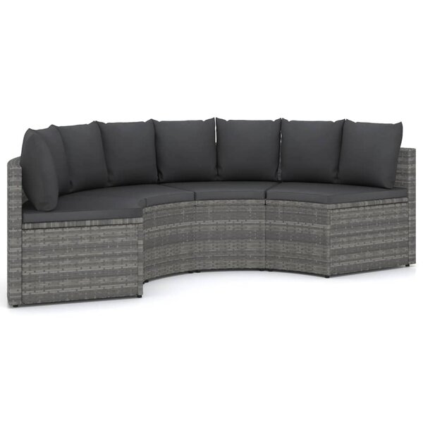 Salon de jardin meuble d'extérieur ensemble de mobilier 4 pièces avec coussins résine tressée gris 02_0016178