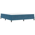 vidaXL Lit boxspring avec matelas Bleu foncé 180 x 200 cm Velours