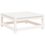 vidaXL Repose-pied de jardin blanc 70x70x30 cm bois de pin massif
