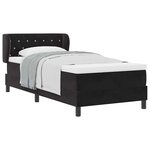 vidaXL Lit à ressorts avec matelas Noir 90 x 200 cm Velours