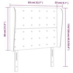 vidaXL Tête de lit avec oreilles Gris foncé 83x23x118/128 cm Velours