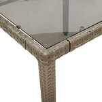 vidaXL Ensemble de bistro de jardin 5 Pièces coussins gris poly rotin