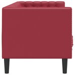 vidaXL Canapé à 3 places Chesterfield rouge bordeaux similicuir