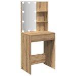 vidaXL Coiffeuse avec LED chêne artisanal 60x40x140 cm