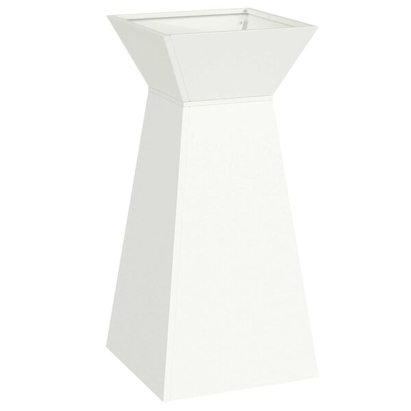 vidaXL Jardinière à pilier Blanc 35 x 35 x 73 cm Acier