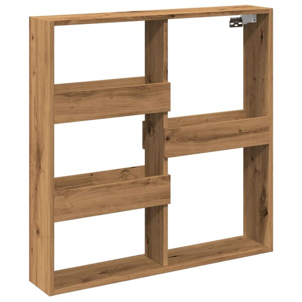 vidaXL Armoire murale chêne artisanal 80x15x80 cm bois d'ingénierie