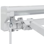 vidaXL Cadre de auvent manuel Réglable Blanc 4 × 3 m Acier