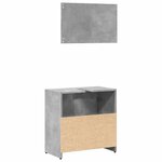 vidaXL Armoire de bain avec miroir gris béton bois d'ingénierie
