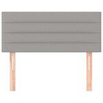 vidaXL Tête de lit Gris clair 80x5x78/88 cm Tissu