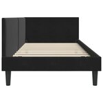 vidaXL Cadre de lit d'angle avec tête de lit Noir 80 cm x 200 cm