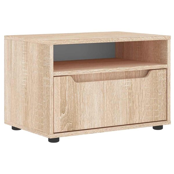 vidaXL Meuble TV VISNES chêne sonoma 60x40x38 cm bois d'ingénierie