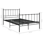 vidaXL Cadre de lit sans matelas noir métal 120x200 cm