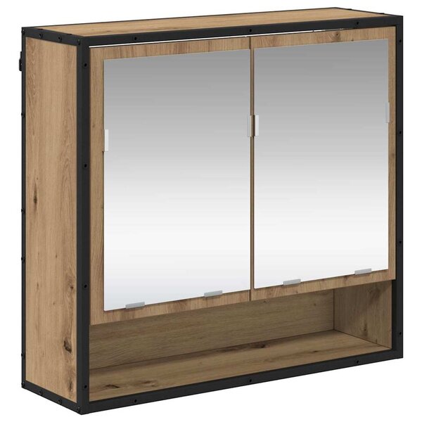 vidaXL Armoire Miroir de Salle de Bain chêne artisanal 65 x 20 x 60 cm