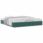 vidaXL Cadre de lit ottoman sans matelas vert foncé 200x200 cm velours