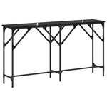 vidaXL Table console Chêne noir 140 x 29 x 75 cm Bois d'ingénierie