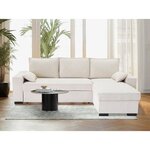 Canapé d'angle convertible réversible MARLON - Méridienne avec coffre - Velours côtelé 240 x 143 x 85 cm
