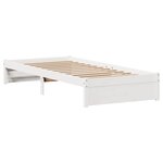 vidaXL Cadre de lit sans matelas blanc 75x190 cm bois de pin massif