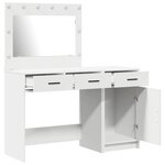 vidaXL Table de Toilette 2 Pièces Blanc 40 x 41 x 75 cm Bois d'ingénierie