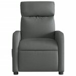 vidaXL Fauteuil inclinable de massage électrique gris foncé tissu