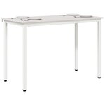 vidaXL Table de salle à manger / Table de repas Blanc 110 x 55 x 75 cm