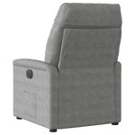 vidaXL Fauteuil inclinable gris foncé tissu microfibre