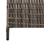 Paravent vidaXL 4 panneaux pliable gris 195x180 cm en poly rotin