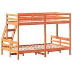 vidaXL Lit superposé sans matelas 80x200/120x200 cm bois massif