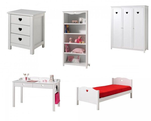 Ensemble de meubles Amori armoire 3 portes et bibliotheque