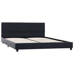 vidaXL Cadre de lit sans matelas noir similicuir 140x200 cm