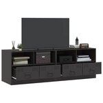 vidaXL Meubles TV 2 Pièces noir 67x39x44 cm acier