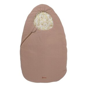 Nid d'ange réversible uni / motif Safari Rose Blush 0-3 mois