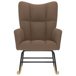 vidaXL Chaise à bascule Marron Tissu