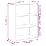 vidaXL Buffet blanc 70x41x93 cm bois d'ingénierie