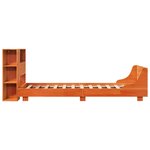 vidaXL Cadre de lit sans matelas cire marron 100x200cm bois pin massif